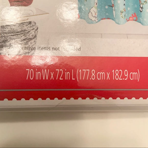 Fabric Shower Curtain Blue Snowman Bear Penguin - Picture 4 of 5